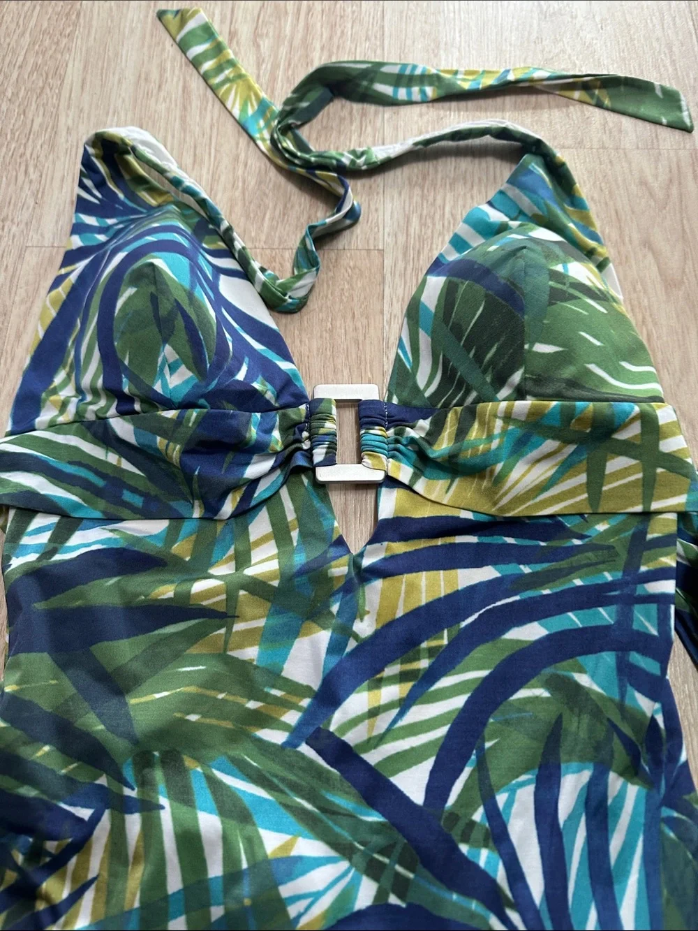 Cosabella Multicolor Tropical-Print Swimwear in Green, Blue & Yellow - Picture 2 of 7
